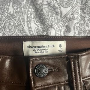 Abercrombie & Fitch Brown Leather Pants